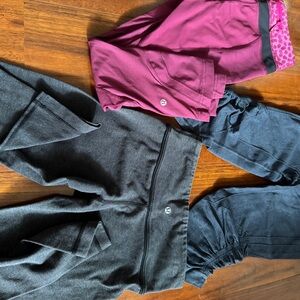 Lululemon Athletica Gray and Pink Leggings Performance Fit